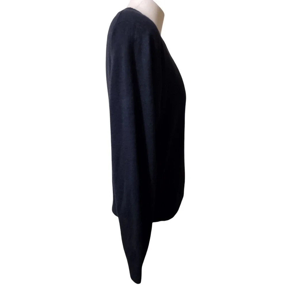 Dockers Sweater L Mens Norm Core Cabin Core Retro Streetwear Black V-Neck Knit